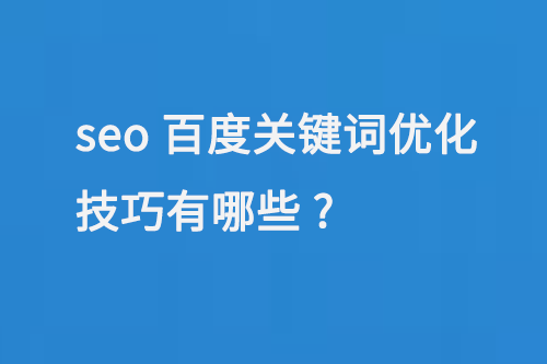 專業百度seo優化公司